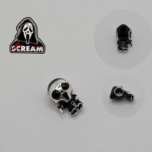 NEW Scream Ghostface Sterling Silver Charm Horror S925